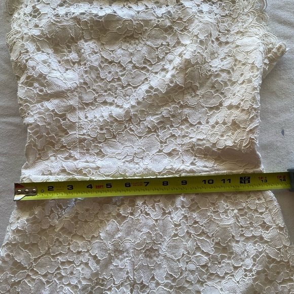 Alexis Delfine Saint Lucia Cap Sleeve Lace Romper Size S White Lace Romantic - Picture 11 of 11